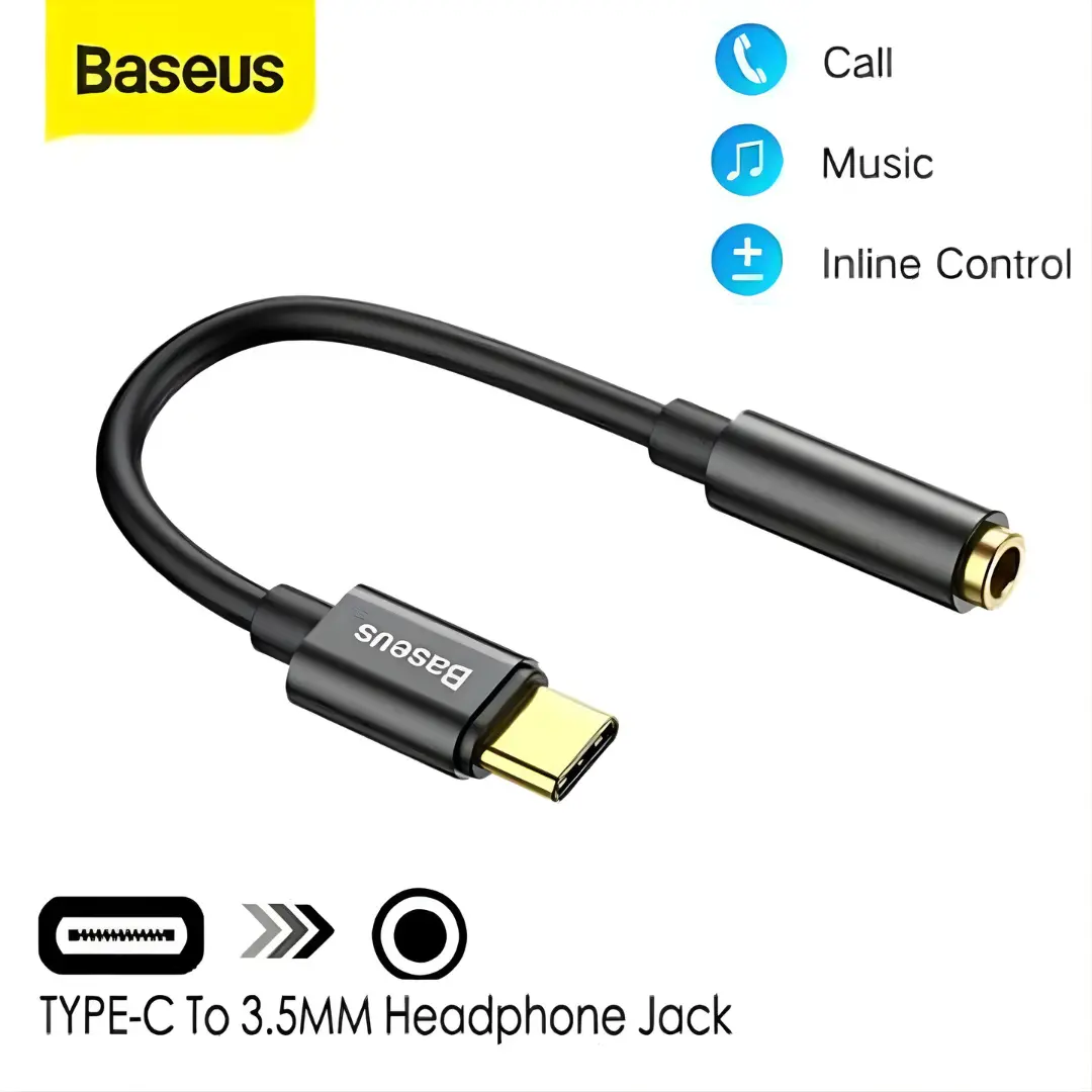 baseus L54-type-c male to 3.5 mm audio adapter features