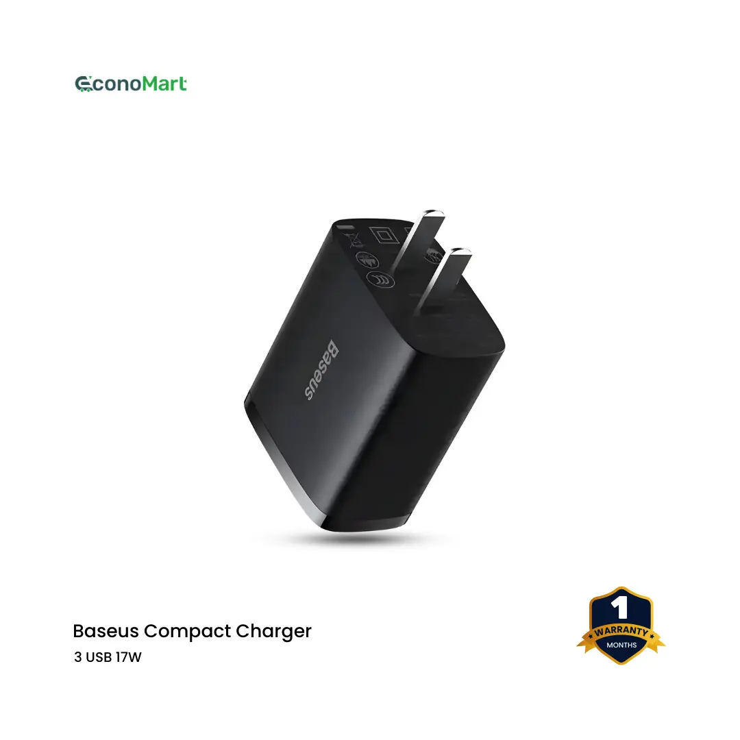 baseus compact charger 17w 3 usb price in bangladesh